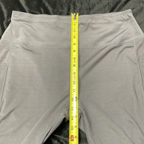 2 pairs Inseam High Waist Yoga Shorts Compression Exercise w Pockets 2XL NH13 - Picture 3 of 9